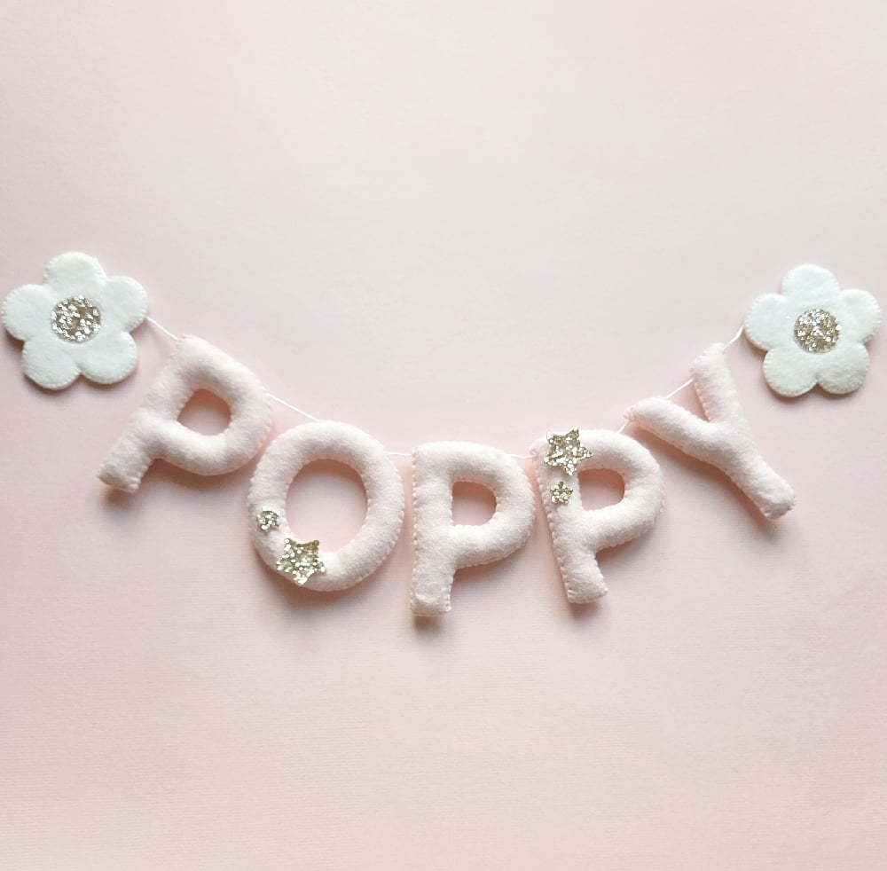 Image of Poppy Name Garland