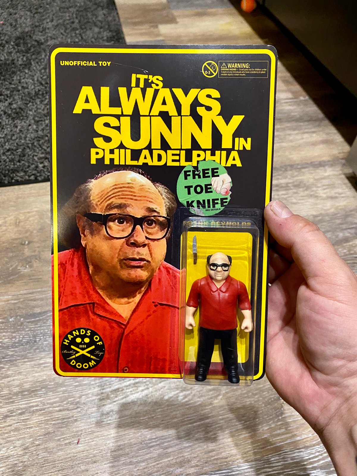 Image of Frank Reynolds Action Figure w/ Toe knife 