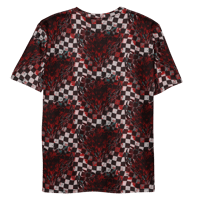 Image 3 of bleeding heart checkerboard t shirt