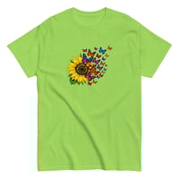 Image 8 of Unisex classic tee, Petals and Painted Wings Sunflower & Butterfly Tee