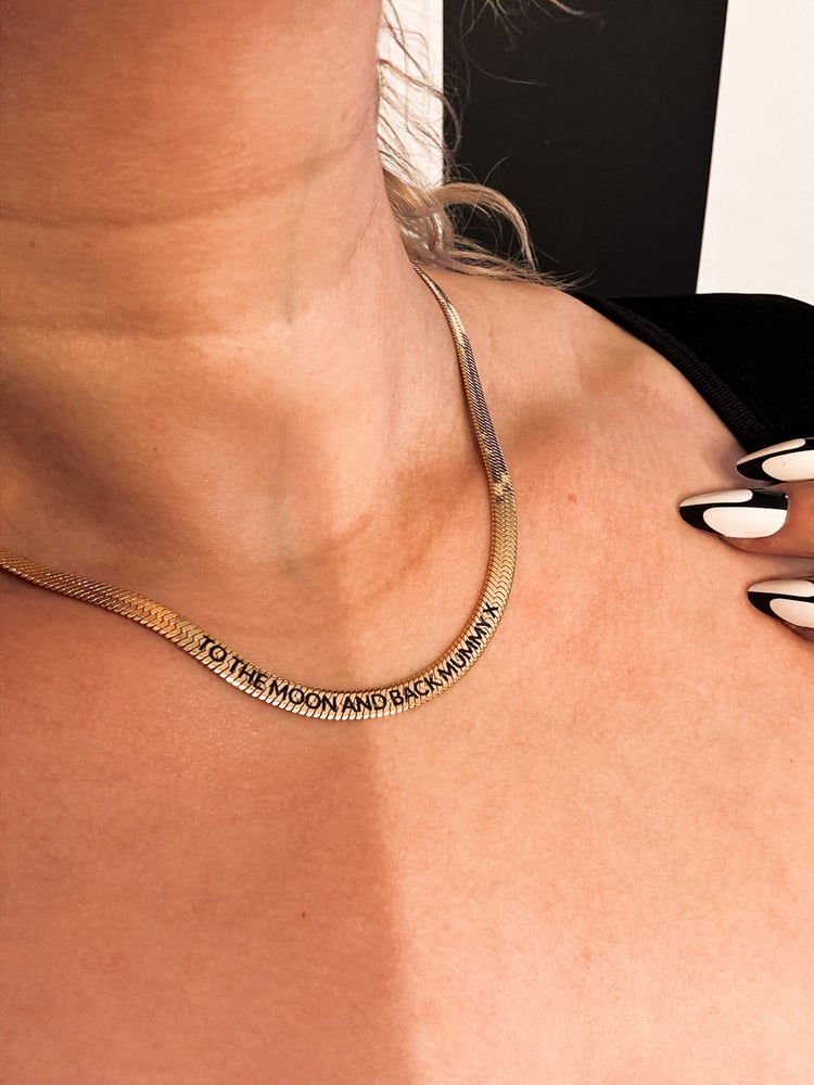 Image of Personalised herringbone necklace