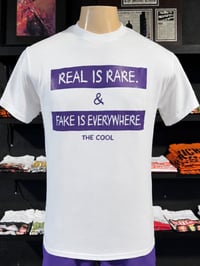 Real is Rare  T-shirt (White/Purple)