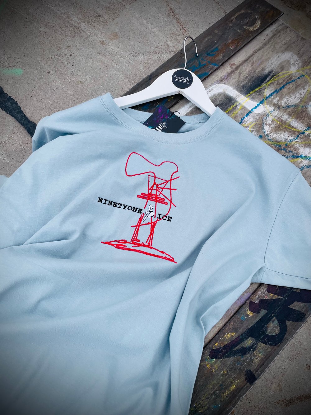 Image of Ice Blue Lighthouse Sketch Tee