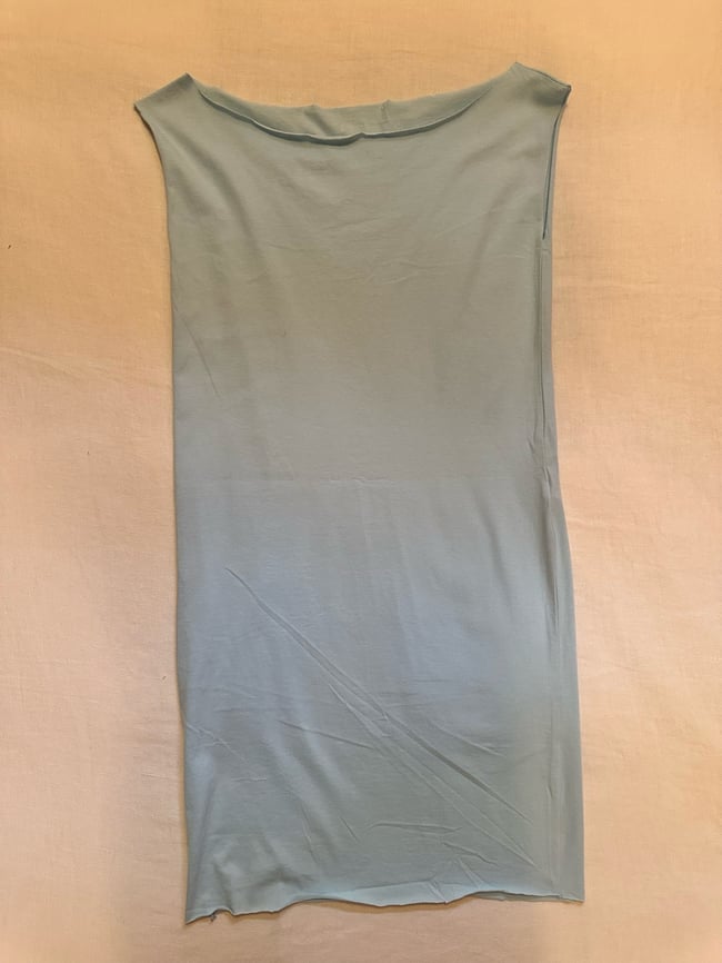 sky blue MEDIUM deadstock cotton early 2000's raw edge Kate Moss tank dress