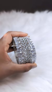 Image 1 of 8 Pieces American Diamond Bangles Set_GPB_1238