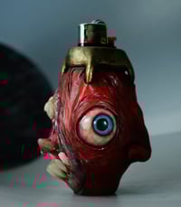 Image 20 of Mini Bic lighter sleeve, Egg Of The King - Handcrafted OOAK