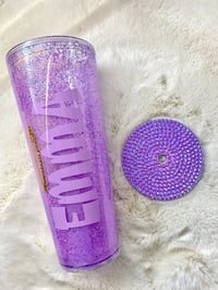 Image 2 of Purple angel Snowglobe Tumbler