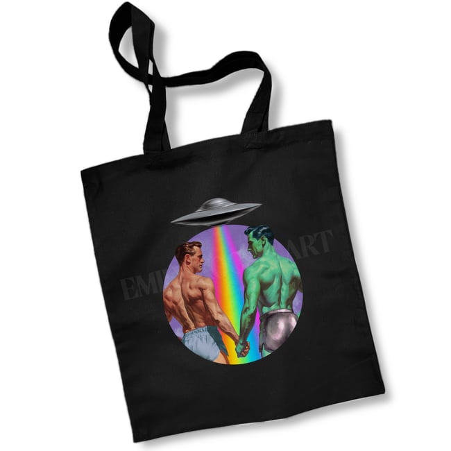 Black Or Natural Tote // 'Gayliens' Mens Edition