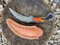 Image 1 of True Damascus Karambit knife with sheath