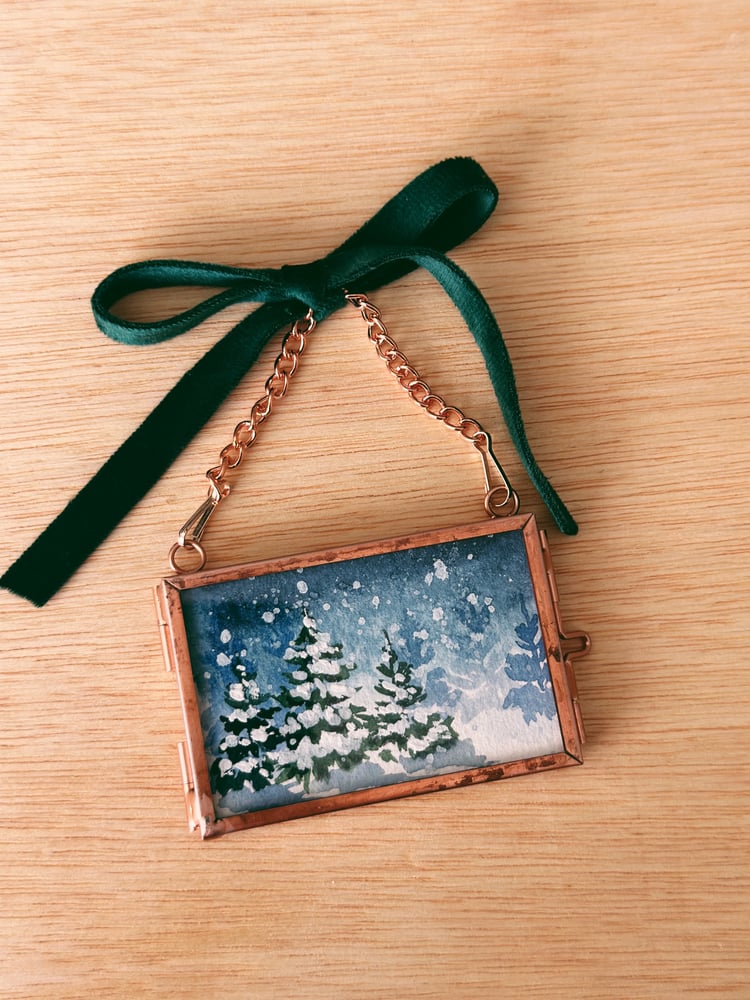 Image of Snowy Trees  - Heirloom Watercolor Ornament