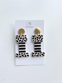 Paire de boucles d'oreilles céramique TOTEMA riz