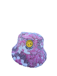Pink floral bucket hat 