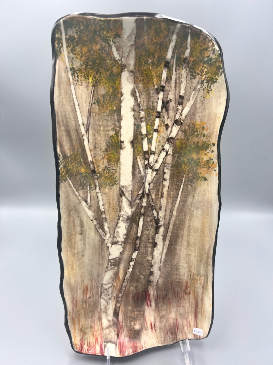 Image of Rectangle Birch forest platter- Deanna Hergt Willmott