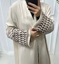 Image 2 of Beige Kuffiyeh abaya (preorder only)