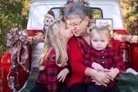 Image 4 of Vintage Red Truck Photos with Santa, the baby Kangaroo @ Crosswind Farm