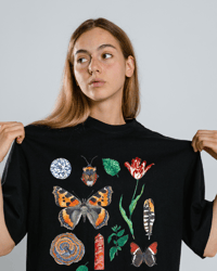 Image 2 of Aries Nature Chart Black T-shirt