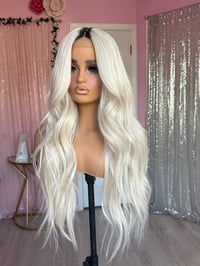 Image 2 of Icy blonde black roots (ready to ship)