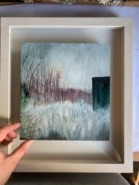 Image 1 of The Woods Behind original oil painting on wooden board