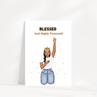 Image 2 of Blessed and Highly Favoured Greeting card