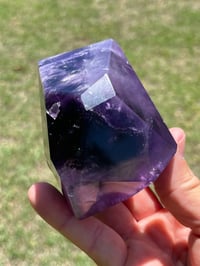 Image 8 of Blue Flash Amethyst Phantom Polished Freeform Zambia #2696 
