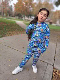 Image 3 of Cookie monster oufit shirt and leggings 