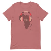 Image 1 of African Music Tee - Mocha & Red