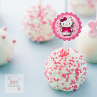 Image 1 of Cake Pop Hello Kitty Toppers Set of 12 