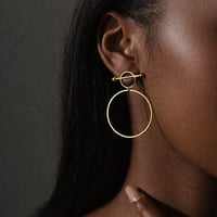 Image 2 of Alina Circle Drops