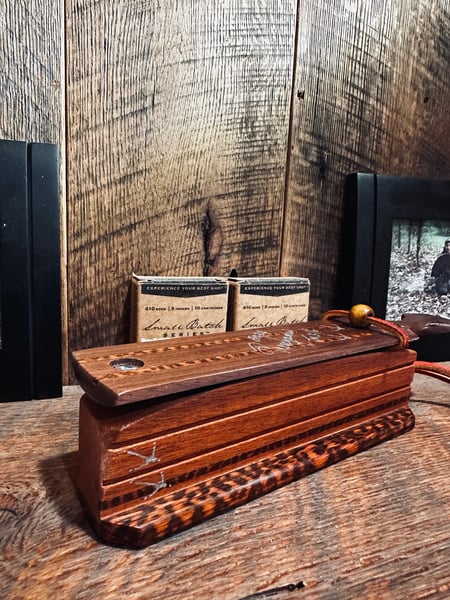 Image of Walnut/Mahogany with Snakewood inlay and base