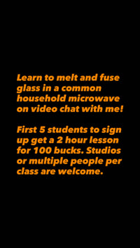 Image 1 of Microwave Fused Glass 2 hour Video Chat Class