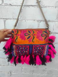 Image 3 of Shake your tassels- Bag- clutch or cross body/shoulder - black and pink