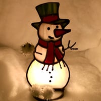 Image 2 of Snowman Candle Holder (b) 