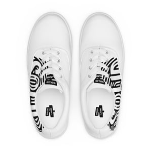 Image of Black Solid Printed Shoes