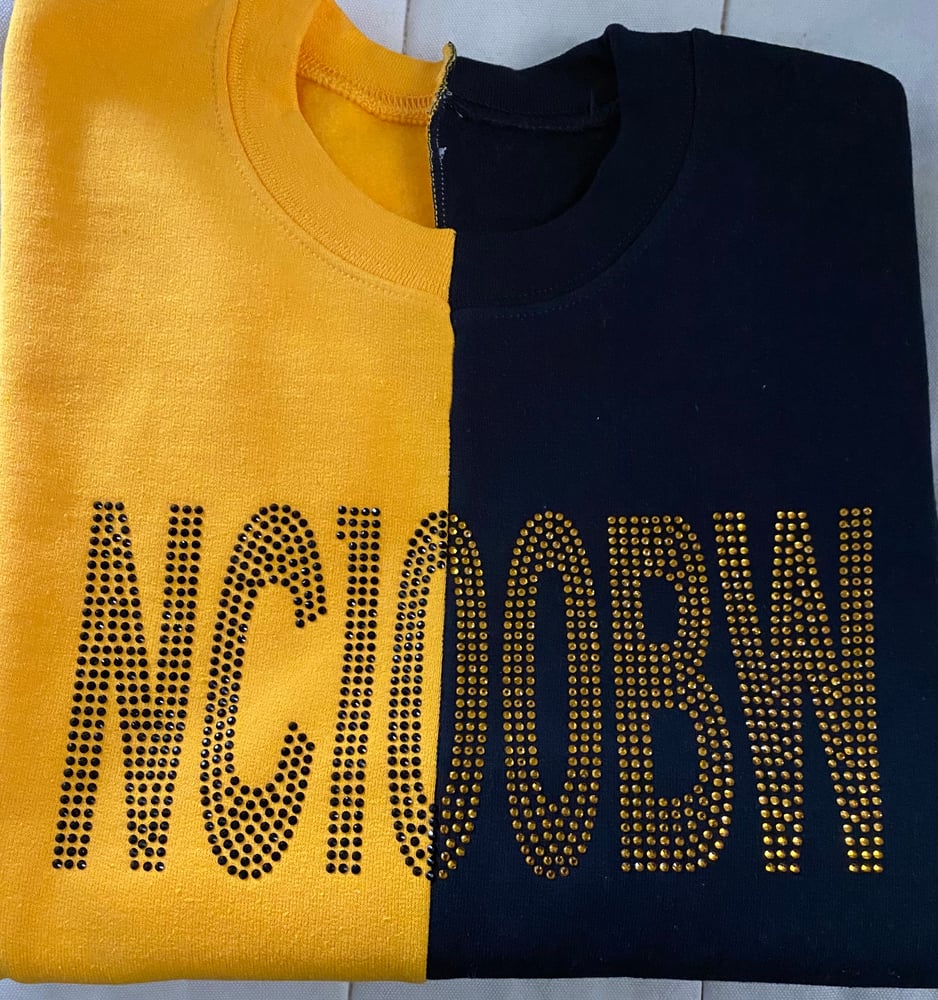 Image of NC100BW - Half and Half  - Gold and Black Sweatshirt