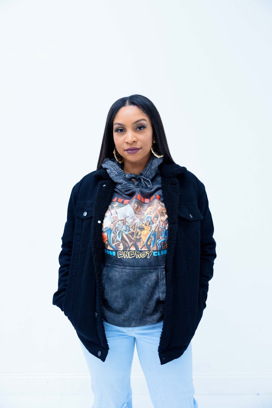 Black Wool Denim Sky is the Limit Jacket / JustBeDope