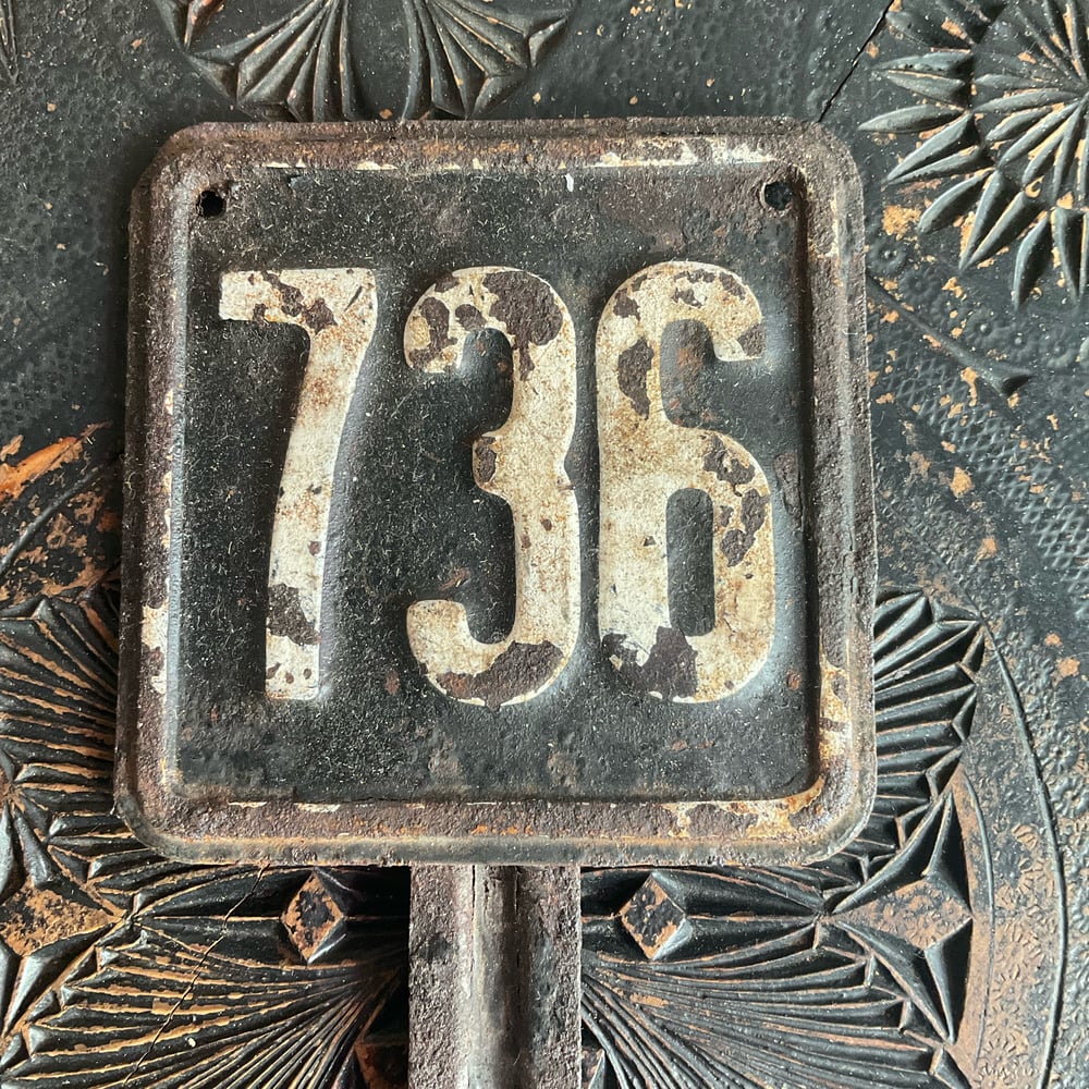 Image of Metal Number Plate 736