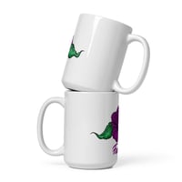 Image 3 of White glossy mug ( Rose )