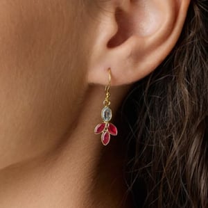 Image of Banyan Blue Topaz & Pink Quartz Earrings