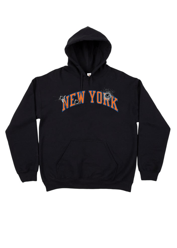 Image of BULLET HOLE NY BLACK HOODIE 