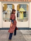 DARK ORANGE TWEED COAT KAFTAN