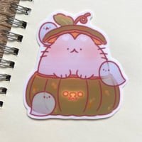Image 1 of Kitty Kabocha Pumpkin Stickers
