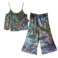 Image 1 of L Woven Summer Set in Cool Spiral Ice Dye