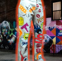 Image 2 of 🆕 GRaFFiTi PaiNT 🎨 CRopPeD TRouSeRs👖