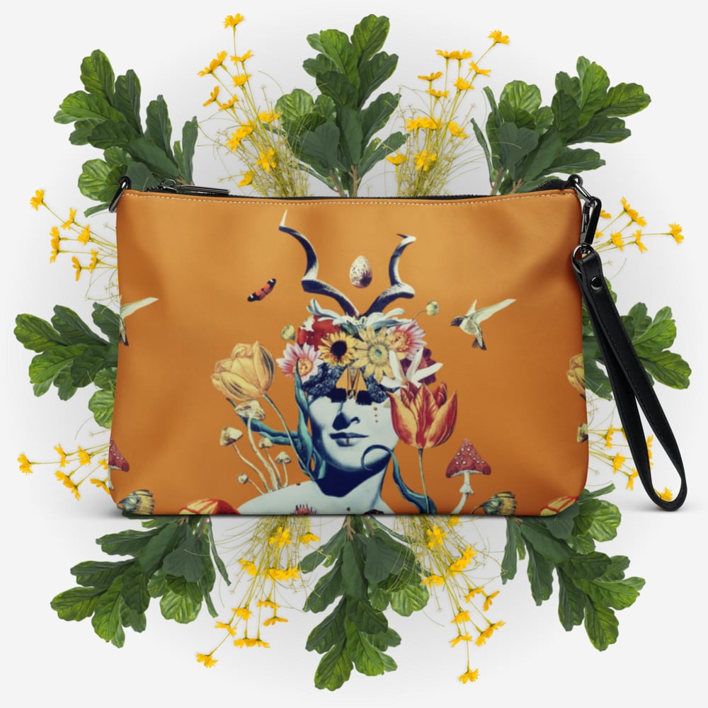 Image of She Dwells in the Garden of Earthy Delights - Crossbody Bag - Crossover Purse 