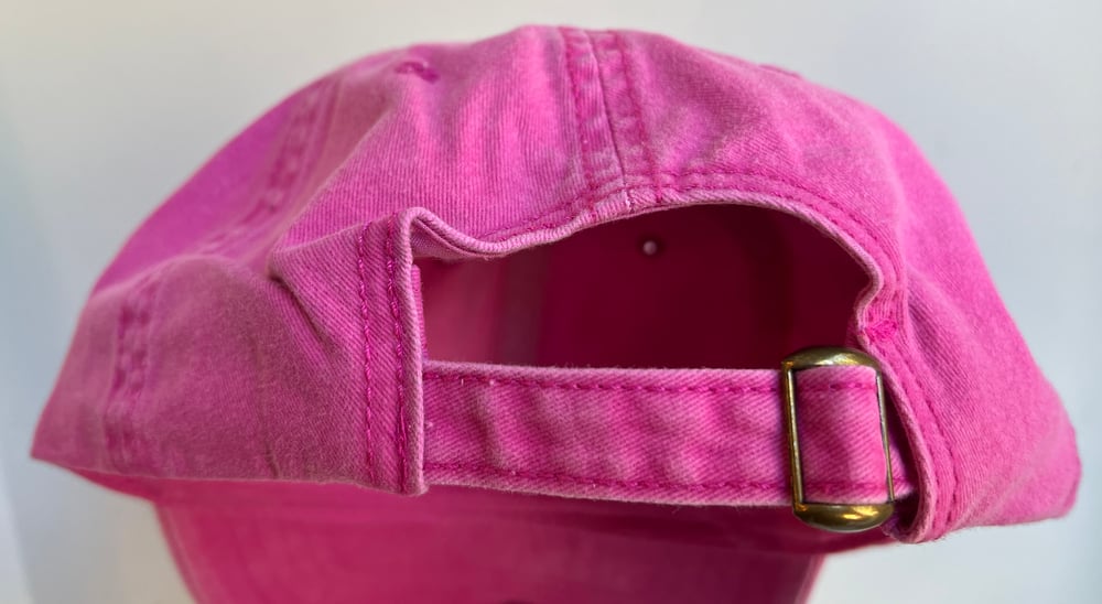 Acid Washed Baseball Hat with Crystal Pink Pony