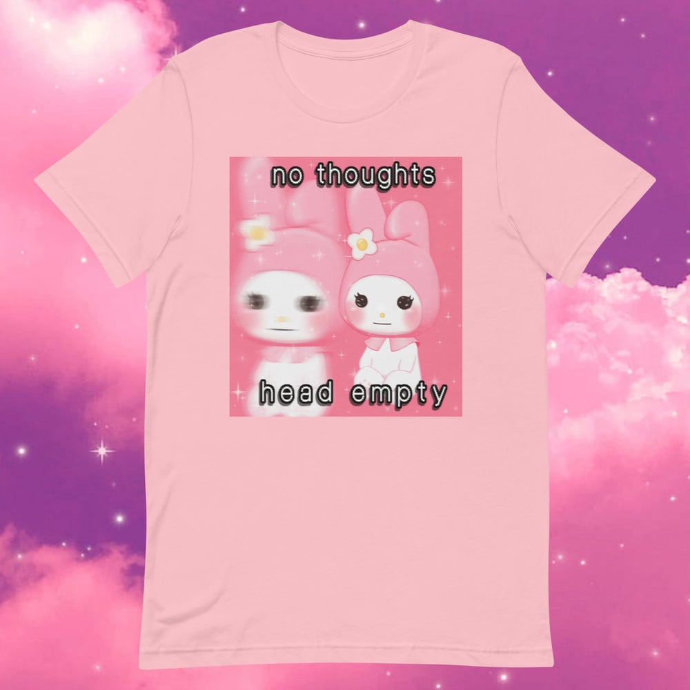 Image of no thoughts head empty meme t-shirt unisex kawaii