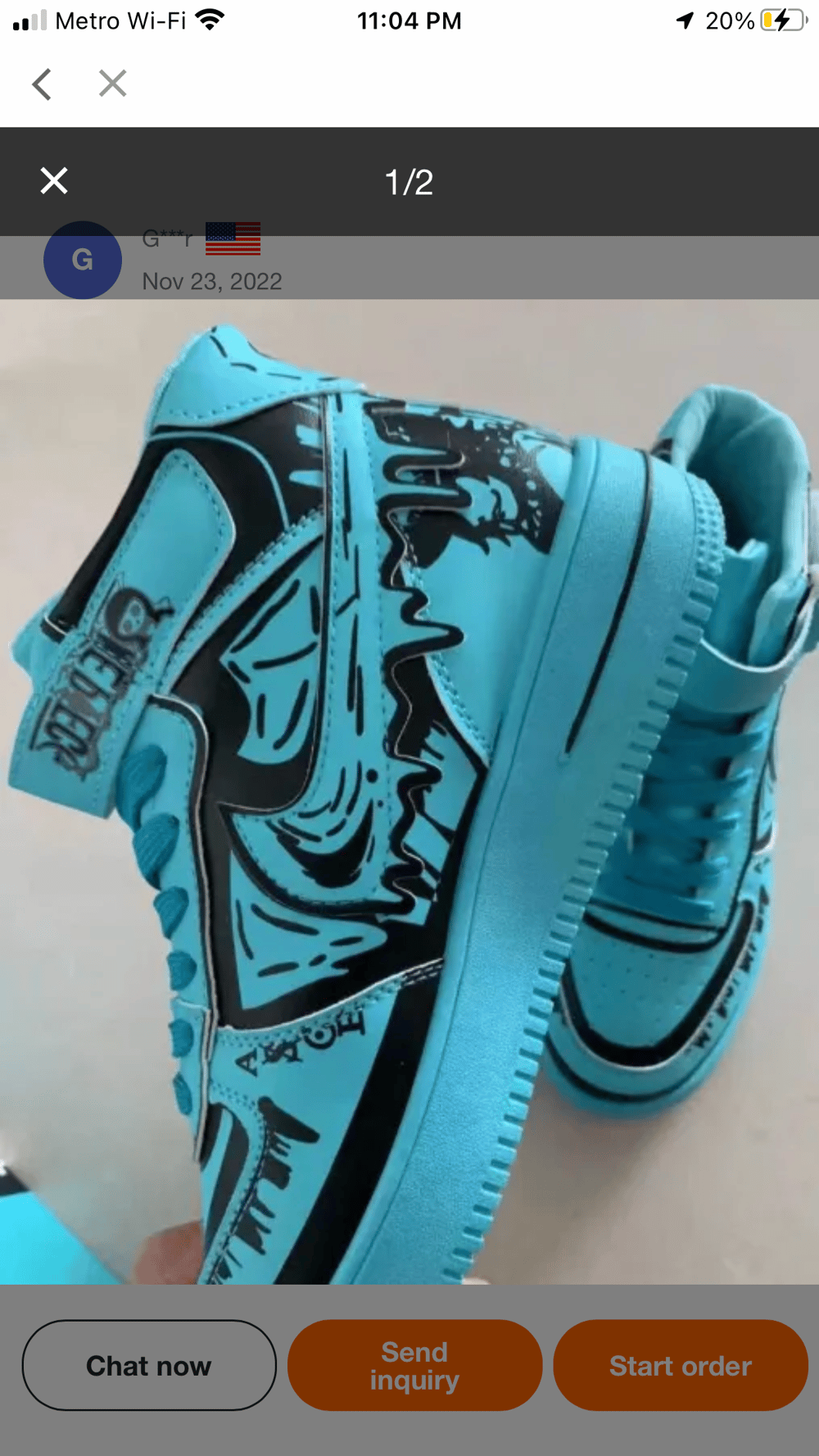 Image of One piece anime customize shoes