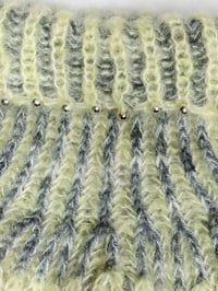 Image 4 of Soriano: Sofie and Iris Butter Yellow and Grey Beaded Mohair Collar