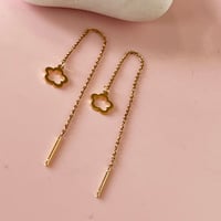 Image 3 of Flower Threader Earrings