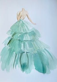 Image 1 of Layers of Tulle / Original Watercolour Illustration 